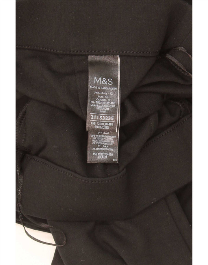 Pantaloni casual Bootcut da donna Marks & Spencer UK 12 Medio W30 L29 Nero