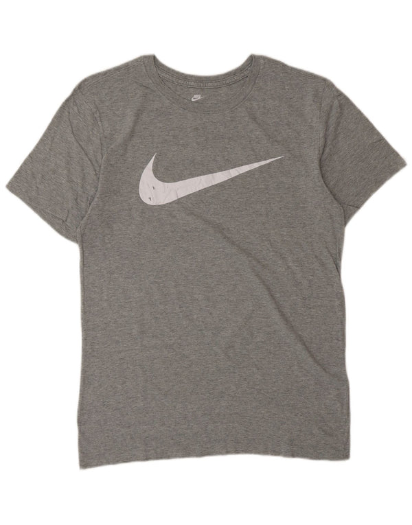 T-shirt grafica da uomo Nike Top Small in cotone grigio