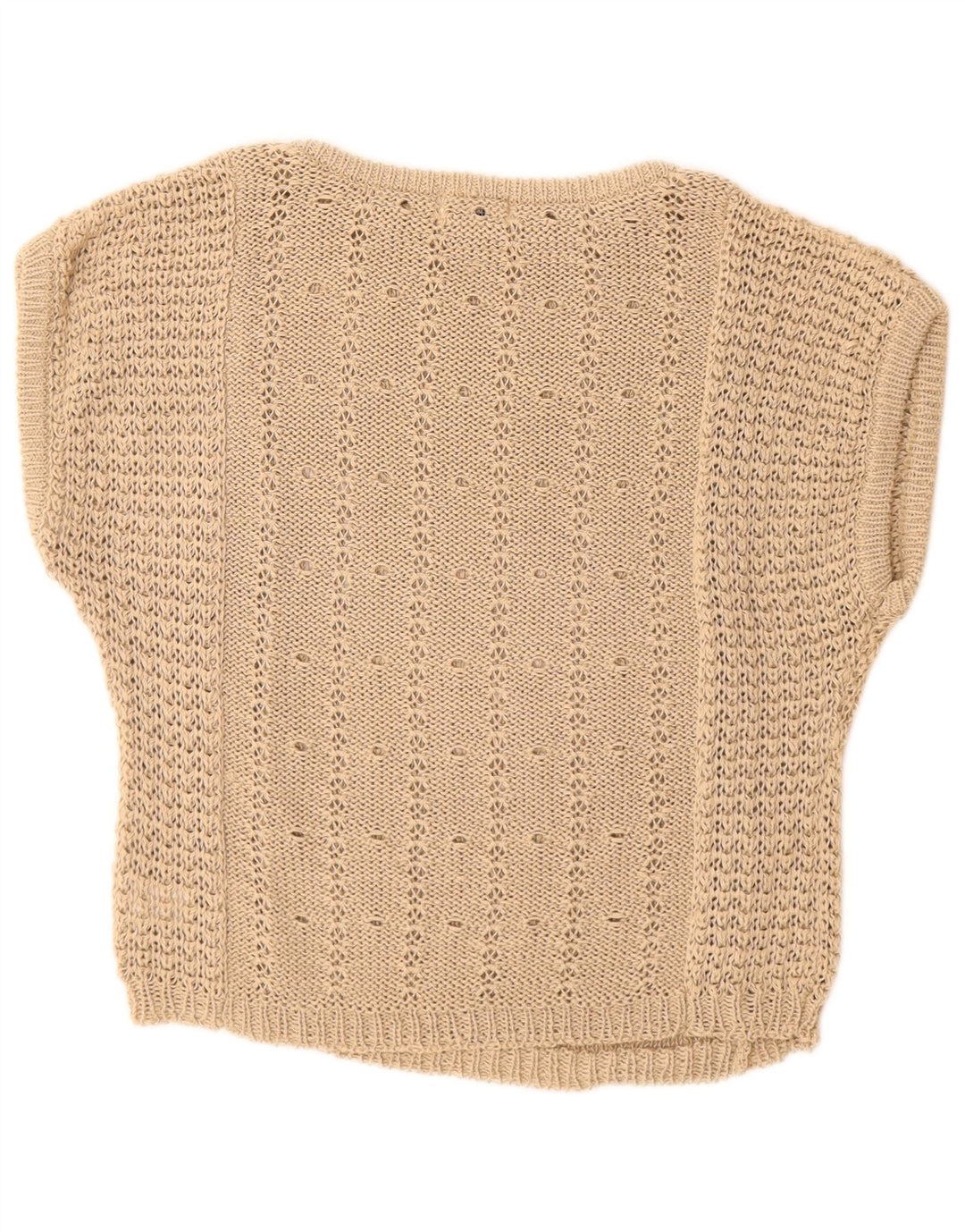 Esclusiva canotta da donna vestibilità ampia canotta UK 10 piccola poliestere beige