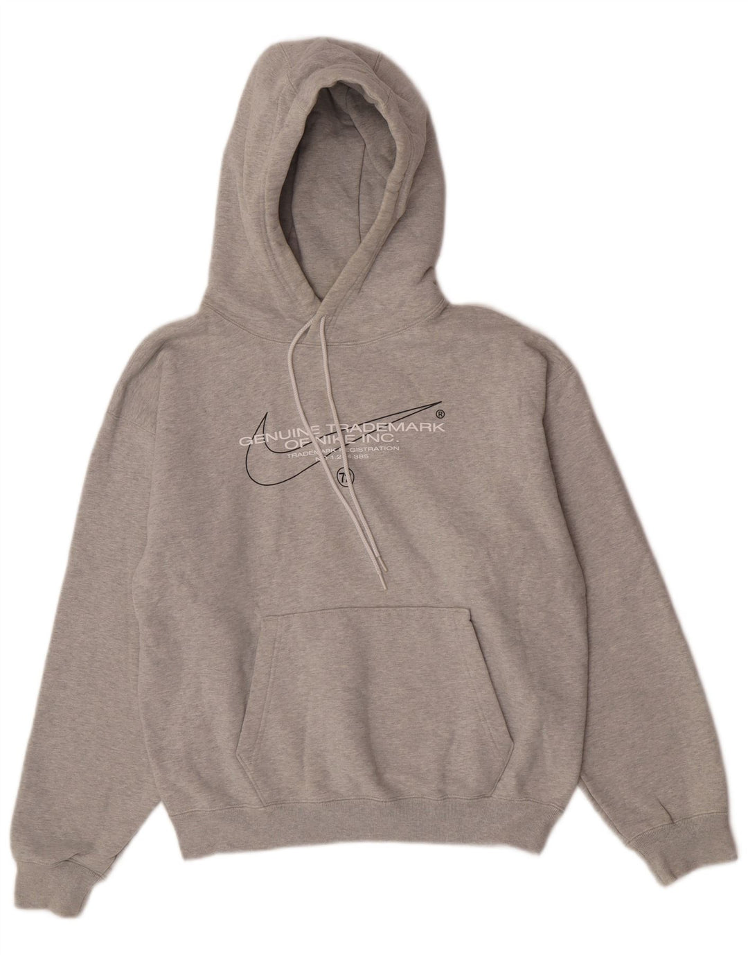 Felpa con cappuccio grafica Nike da uomo piccola in cotone grigio