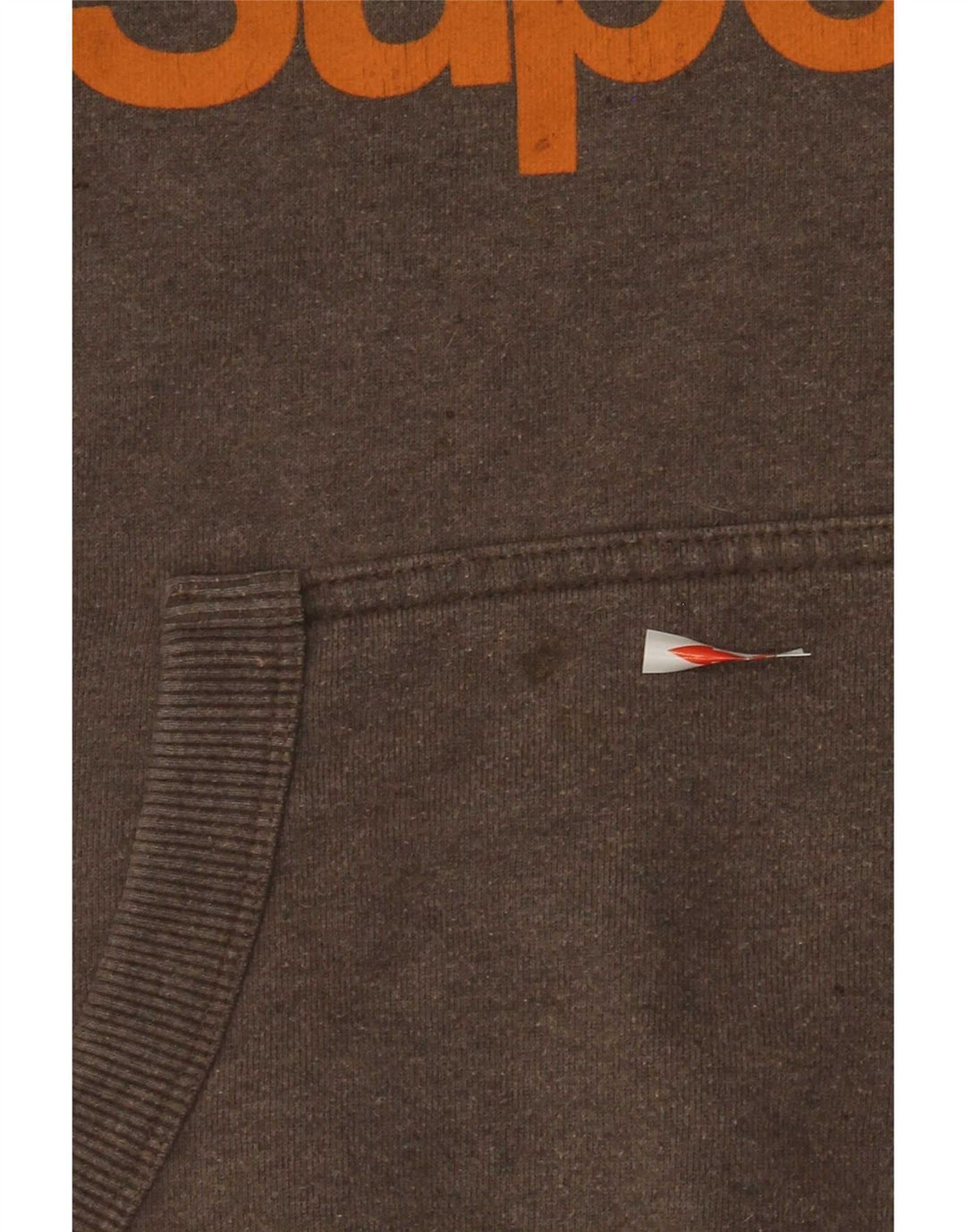 Maglione con cappuccio grafico da uomo Superdry piccolo in cotone marrone