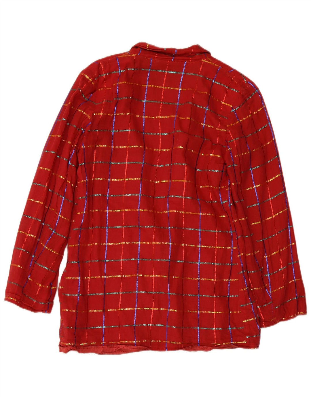 MONSOON Giacca blazer da donna a 1 bottone UK 12 Cotone a quadri bordeaux medio