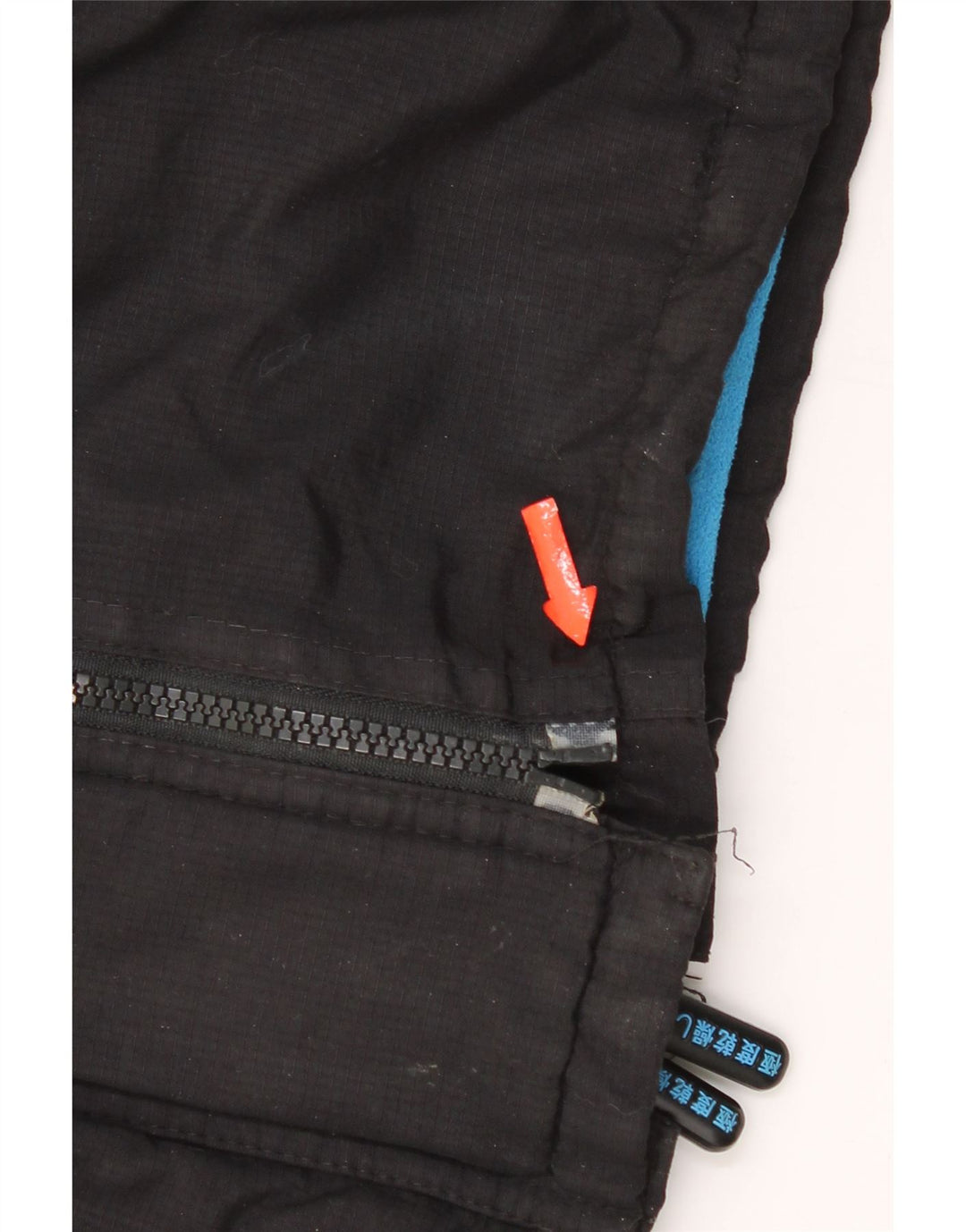Giacca a vento con cappuccio grafica da uomo Superdry UK 38 nylon nero medio