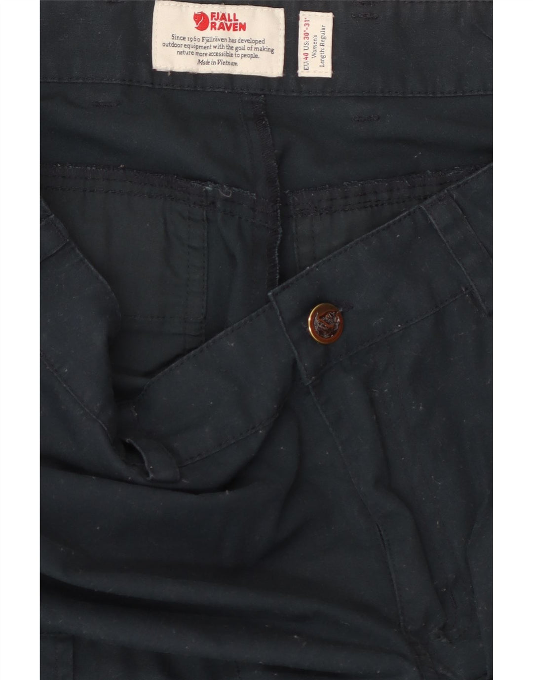Pantaloni cargo da donna Fjall Raven EU 40 Medium W30 L29 Poliestere nero