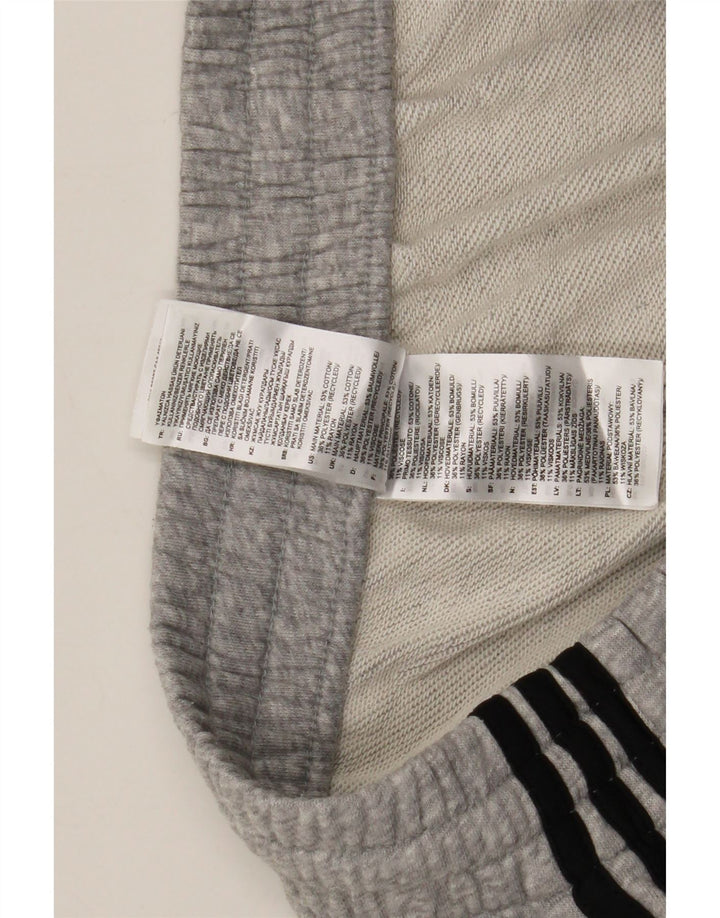 Pantaloncini sportivi da uomo Adidas in cotone chiazzato grigio medio