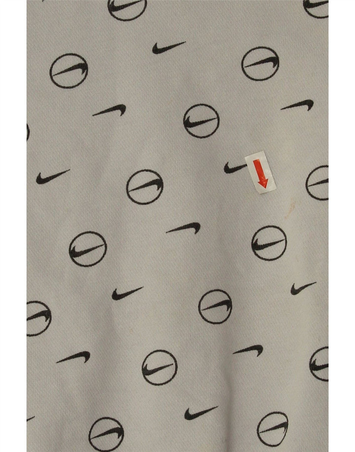 Felpa con grafica corta oversize da donna Nike UK 10 piccola grigia