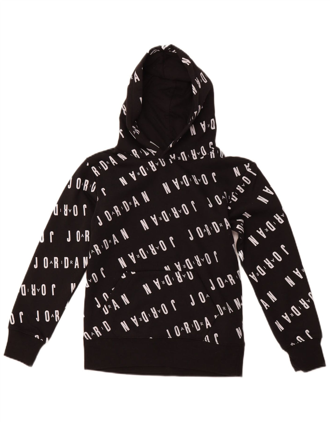 JORDAN Felpa con cappuccio grafica per ragazzi 8-9 anni piccola in cotone nero