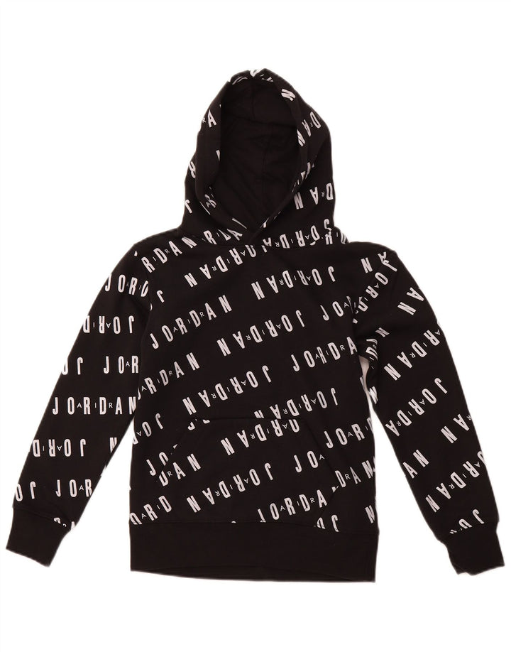JORDAN Felpa con cappuccio grafica per ragazzi 8-9 anni piccola in cotone nero
