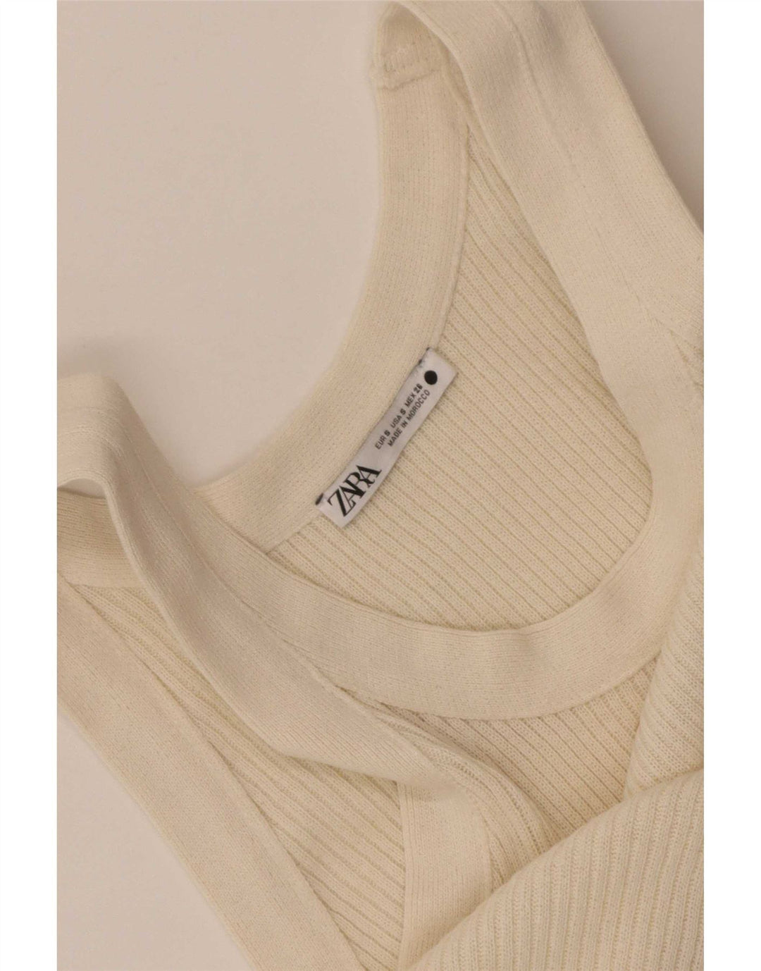 Canotta Donna Zara UK 8 Small Beige