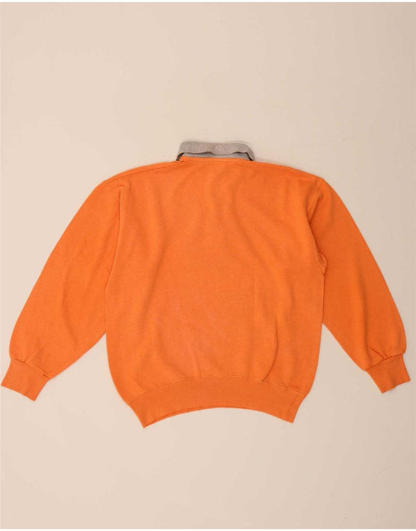 Felpa Champion da uomo con collo alto, maglione medio arancione