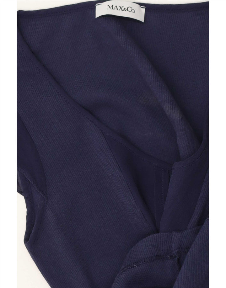 Top camicetta da donna Max & Co. UK 12 medio blu navy