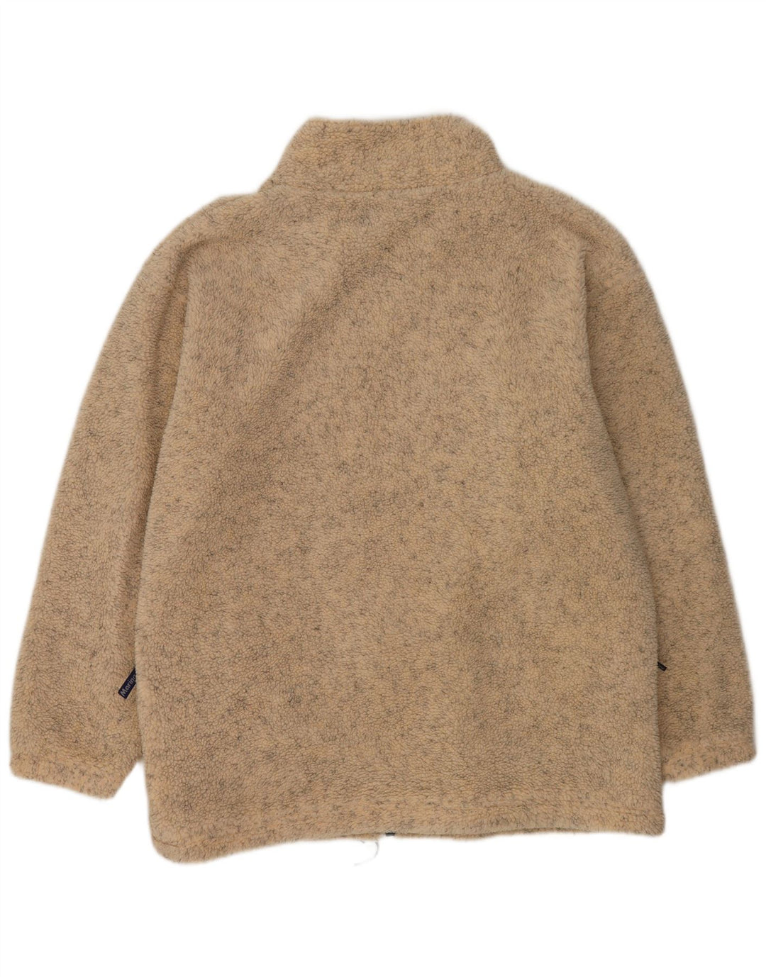 Giacca in pile vintage da uomo UK 42 XL Poliestere chiazzato beige