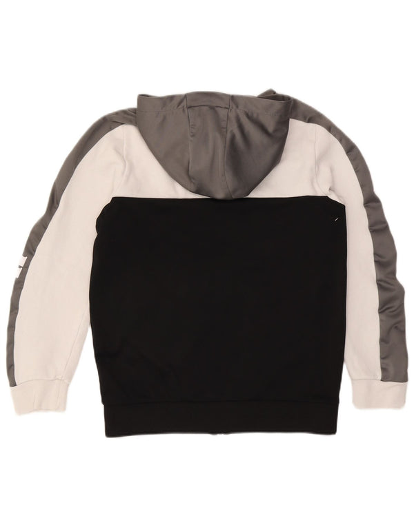 Maglione con cappuccio e zip grafica per ragazzi Ellesse 13-14 anni color block nero