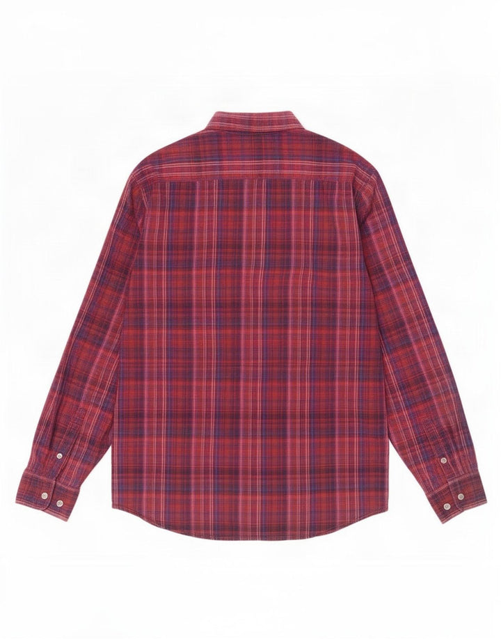 Camicia da uomo Dkny in cotone a quadri rossi grandi