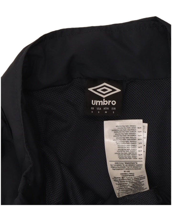 UMBRO Giacca da tuta grafica da uomo con cappuccio piccola in poliestere blu navy