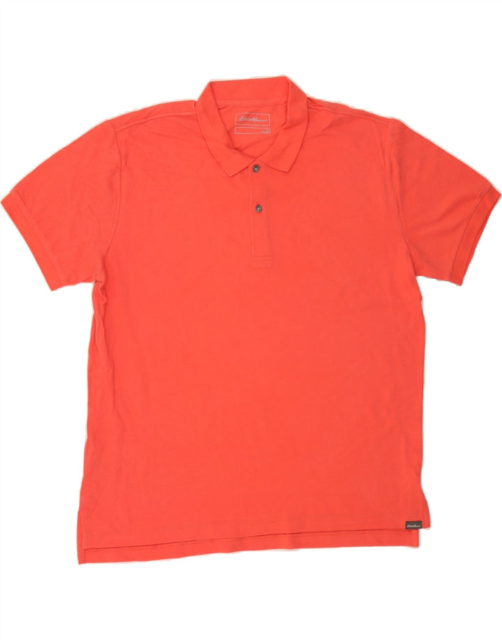 EDDIE BAUER Mens Polo Shirt XL Orange Cotton Vintage Eddie Bauer and Second-Hand Eddie Bauer from Messina Hembry 
