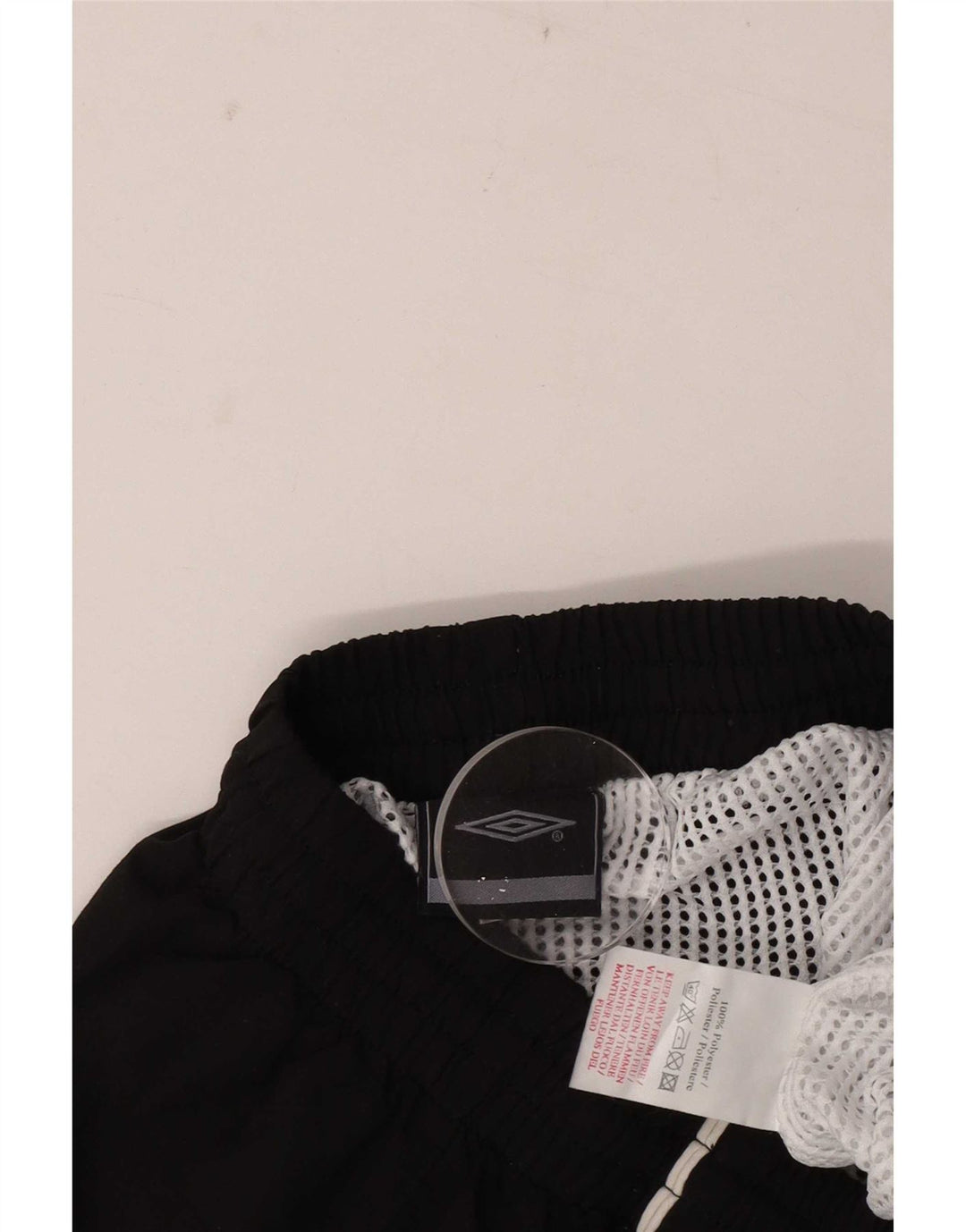 Pantaloncini sportivi grafici da uomo Umbro medio poliestere nero