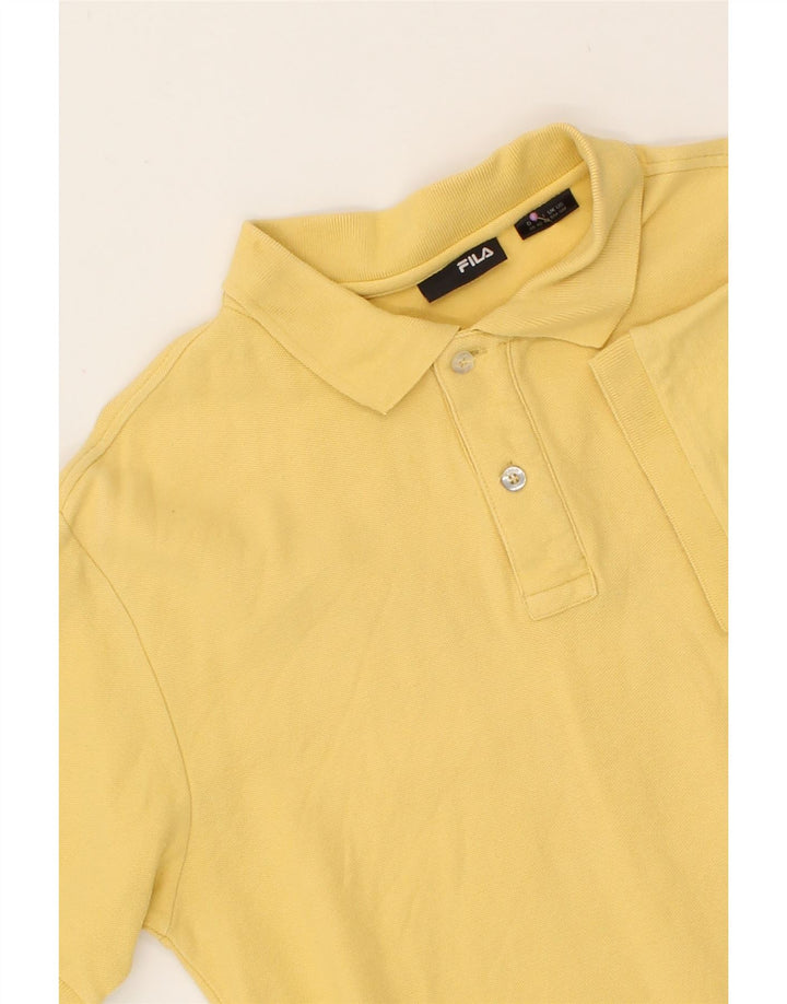 FILA Mens Polo Shirt Small Yellow Cotton Vintage Fila and Second-Hand Fila from Messina Hembry 