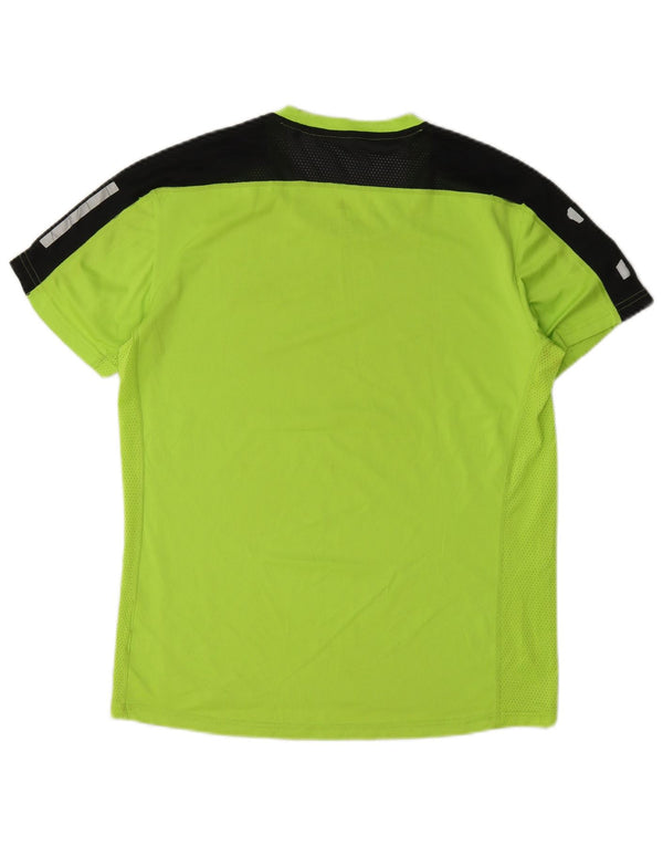 T-shirt Adidas Aeroready da uomo Top Small verde color block