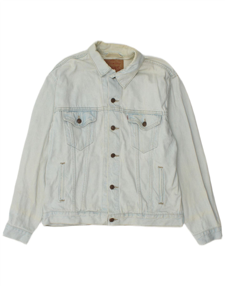 Giacca di jeans da uomo Levi's UK 38 Cotone blu medio