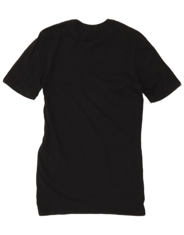 Abito t-shirt grafica Nike da donna con taglio atletico UK 6 XS cotone nero