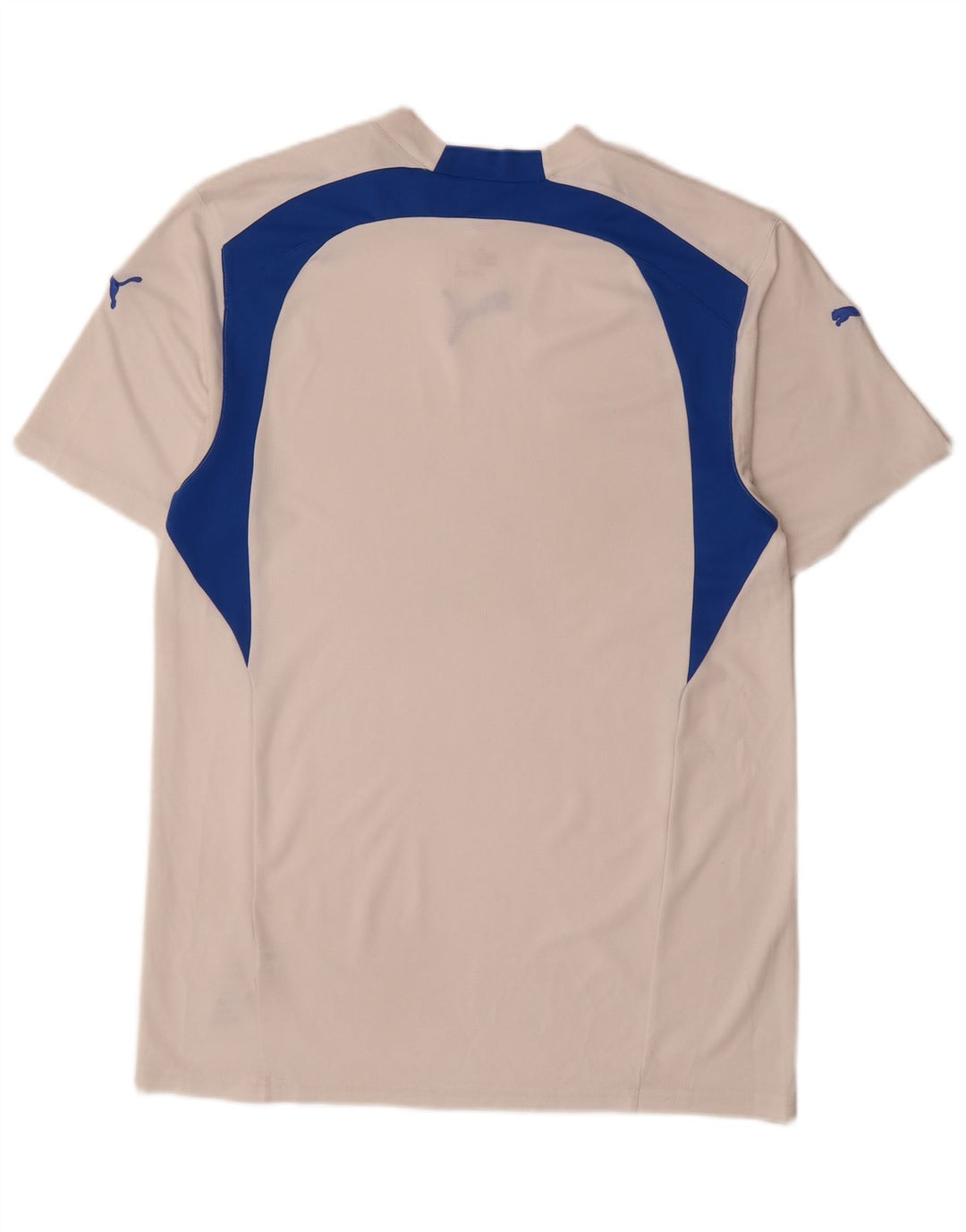 T-shirt da uomo Puma Top Small in poliestere color block bianco