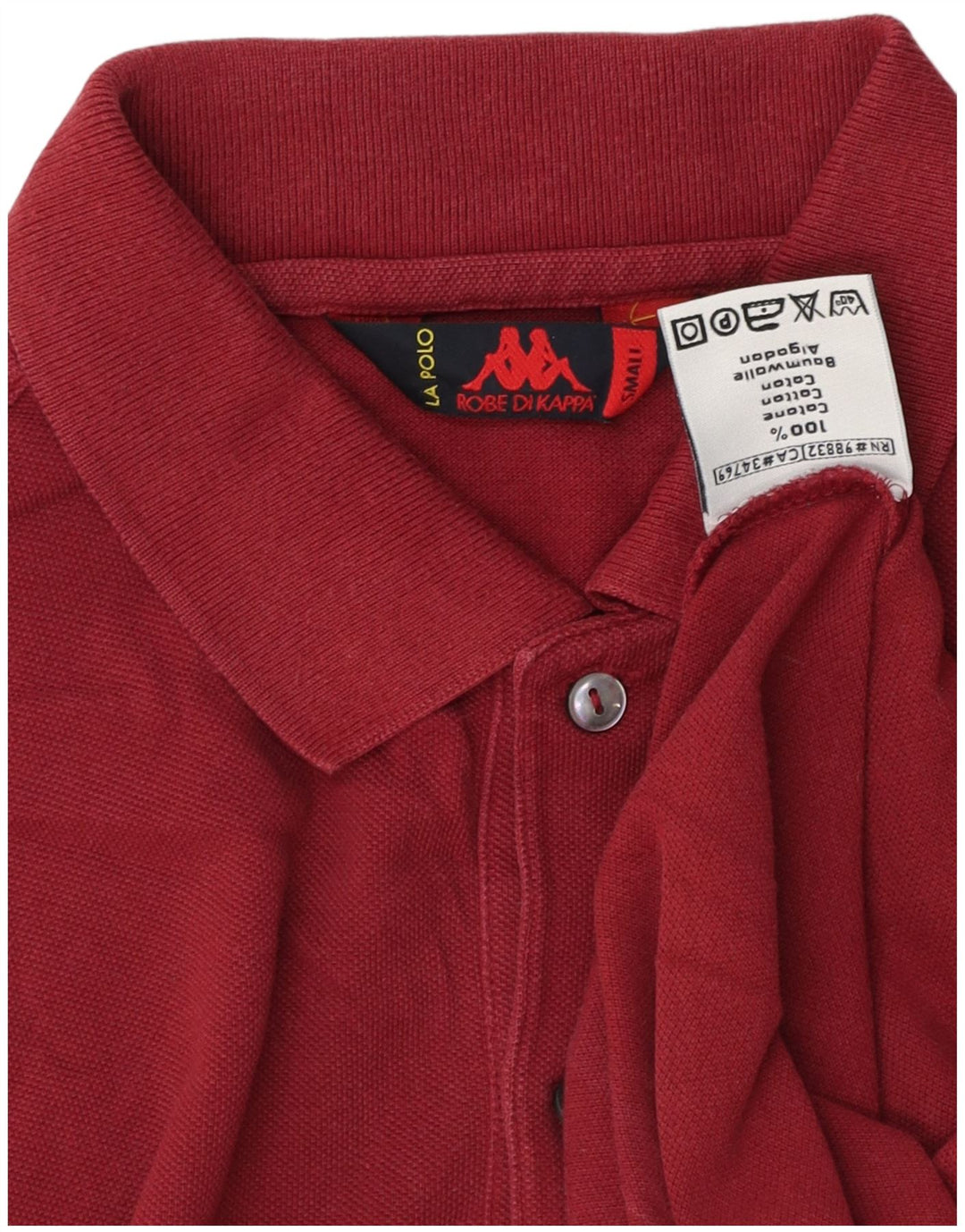 Polo Kappa Uomo Small Bordeaux Cotone