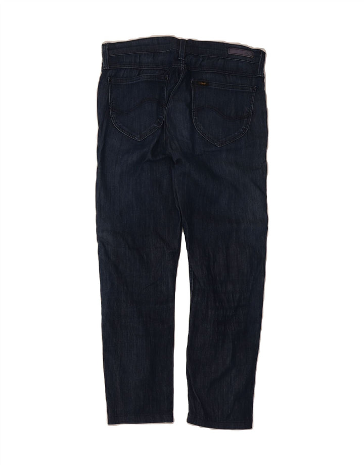 LEE Mens Jade Cropped Slim Jeans W30 L25 Navy Blue Cotton Vintage Lee and Second-Hand Lee from Messina Hembry 