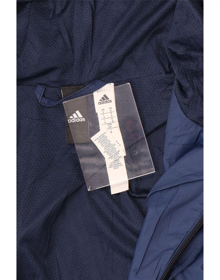 ADIDAS Giacca da tuta da uomo con cappuccio UK 36 Small Poliestere blu navy