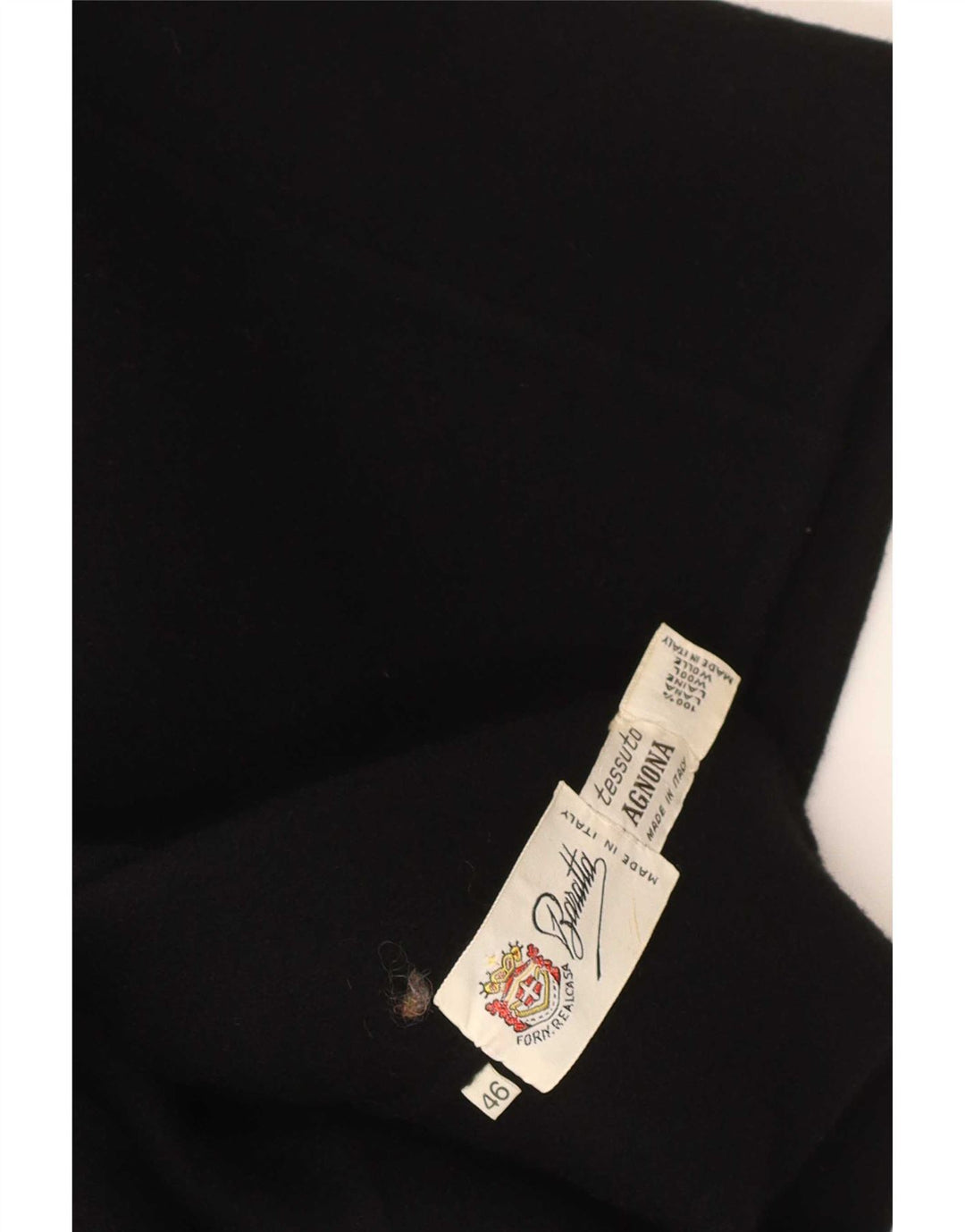 Giubbotto bomber vintage da donna IT 46 grande in lana nera