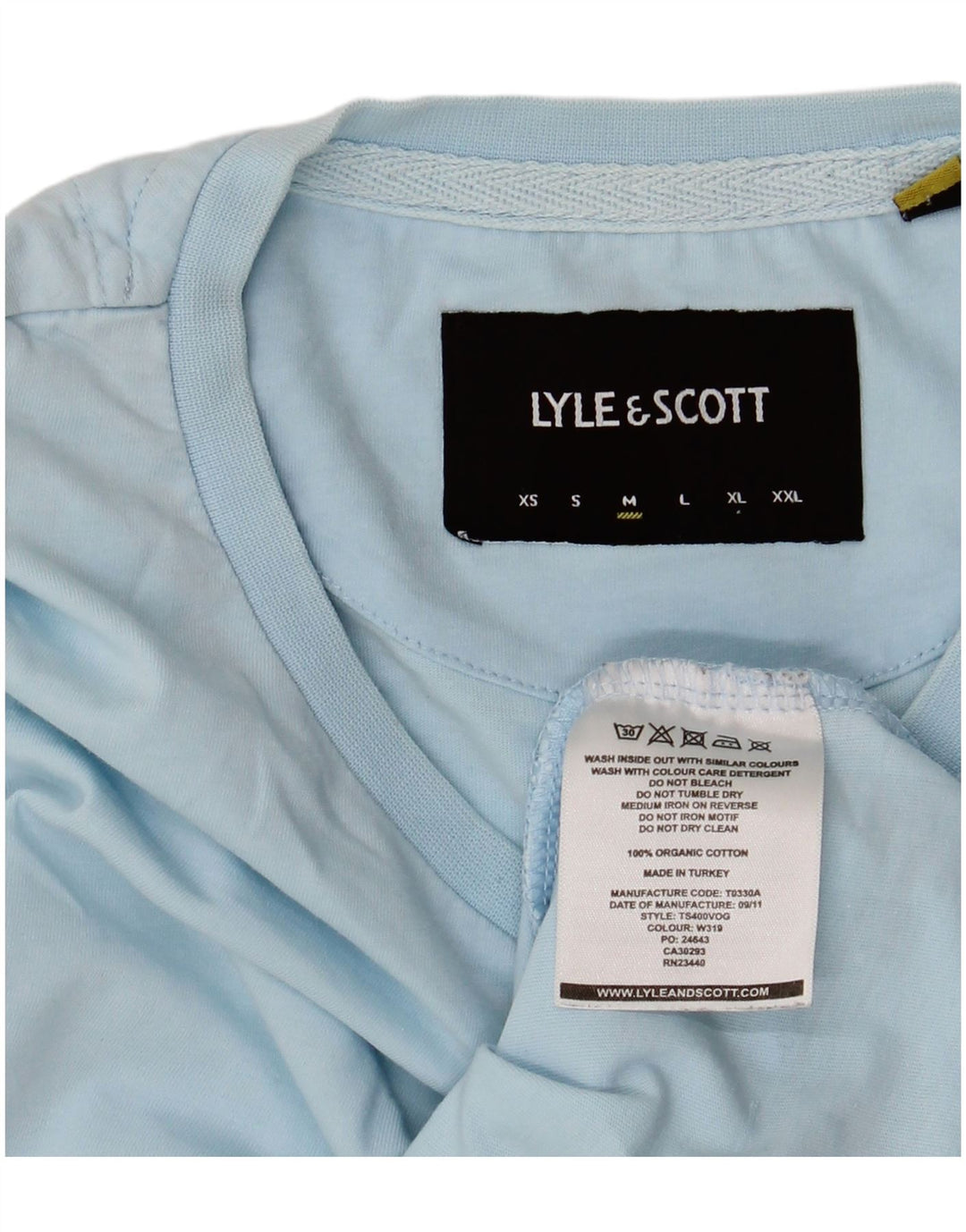T-shirt da uomo Lyle & Scott Top in cotone blu medio