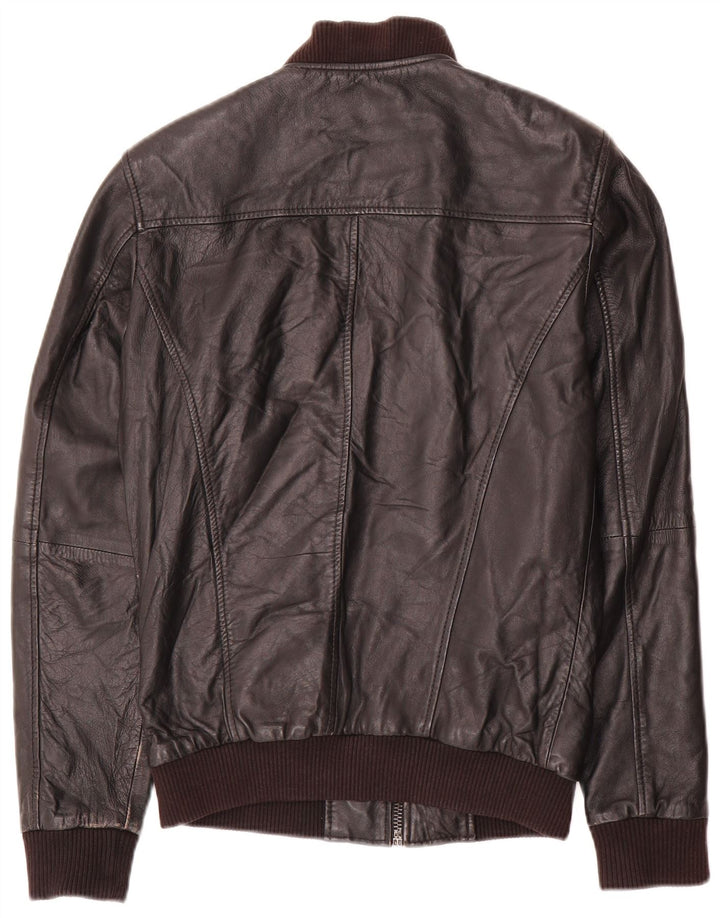 Giacca in pelle da uomo Pull & Bear UK 36 Small Black Colourblock