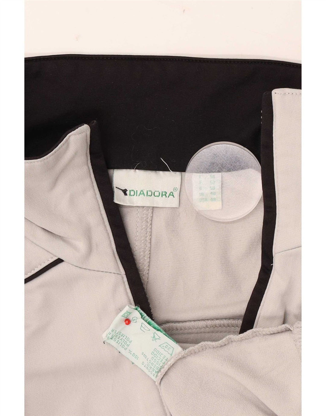 Giacca da tuta da uomo Diadora UK 40 Poliestere grigio medio