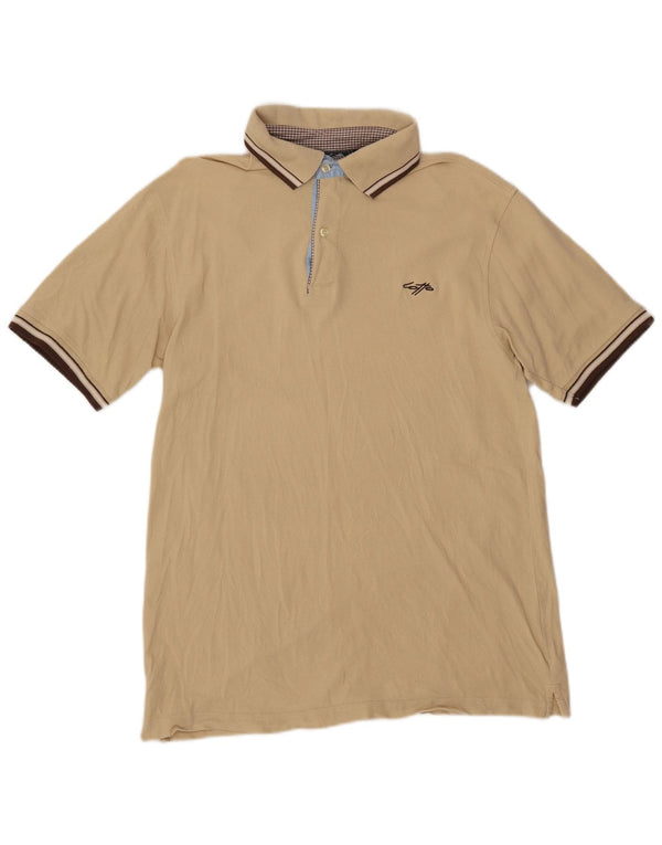 Polo da uomo LOTTO grande in cotone beige