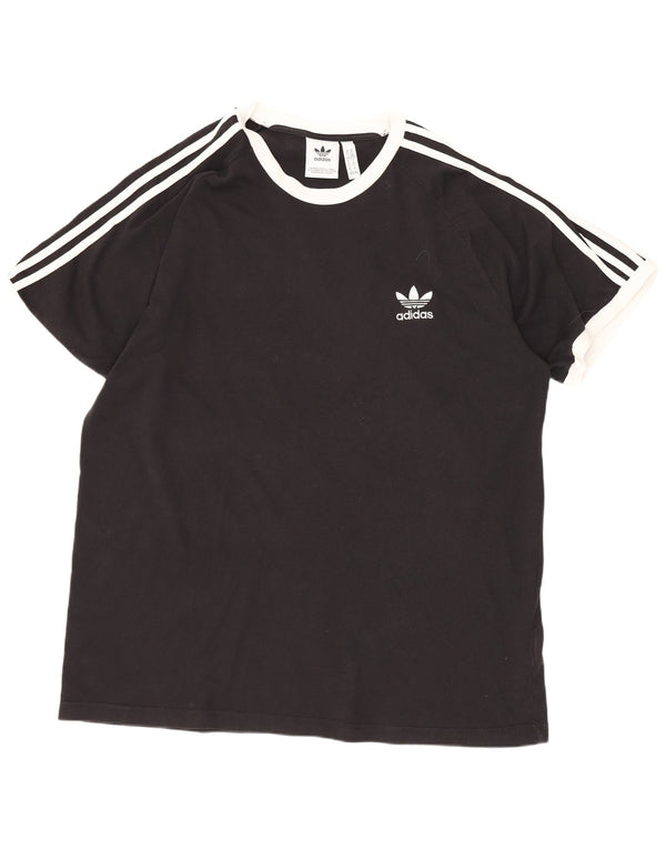 T-shirt Adidas da uomo a maniche corte, vestibilità regolare, XL, in cotone nero