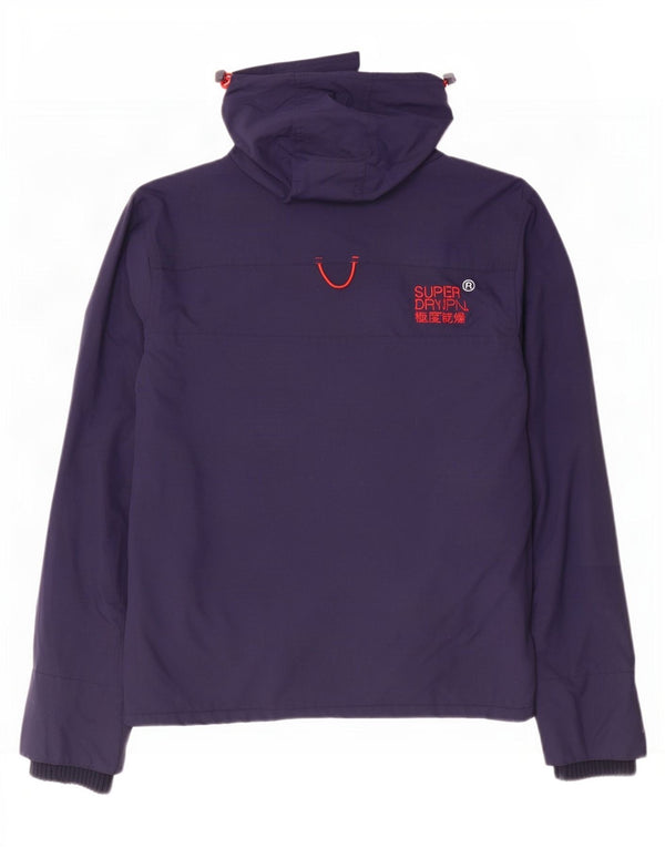 Giacca a vento con cappuccio da uomo Superdry Windcheater UK 36 Small Blu Navy