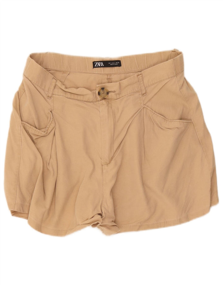 Pantaloncini casual da donna Zara grandi W32 beige
