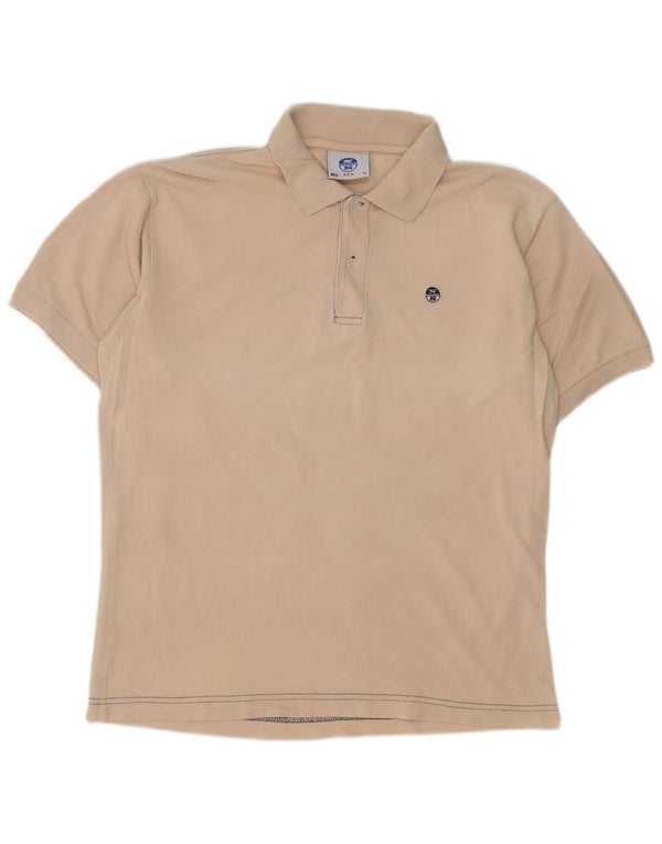 Polo da uomo North Sails in cotone beige medio