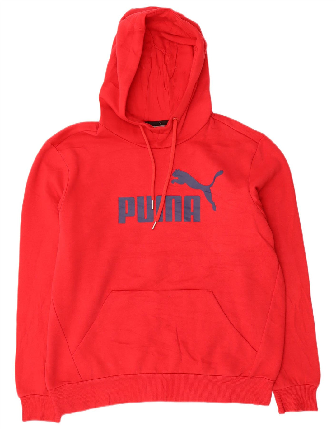 Felpa con cappuccio grafica da uomo Puma in cotone rosso medio