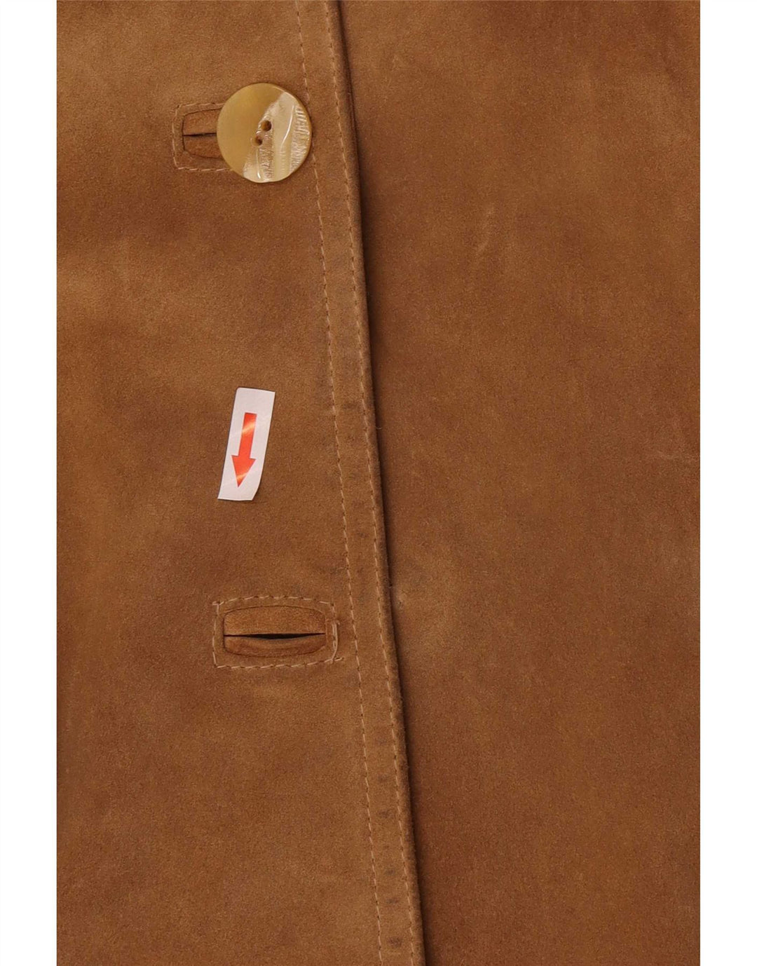 Giacca blazer in pelle scamosciata da donna a 2 bottoni Firenze UK 14 Pelle beige media
