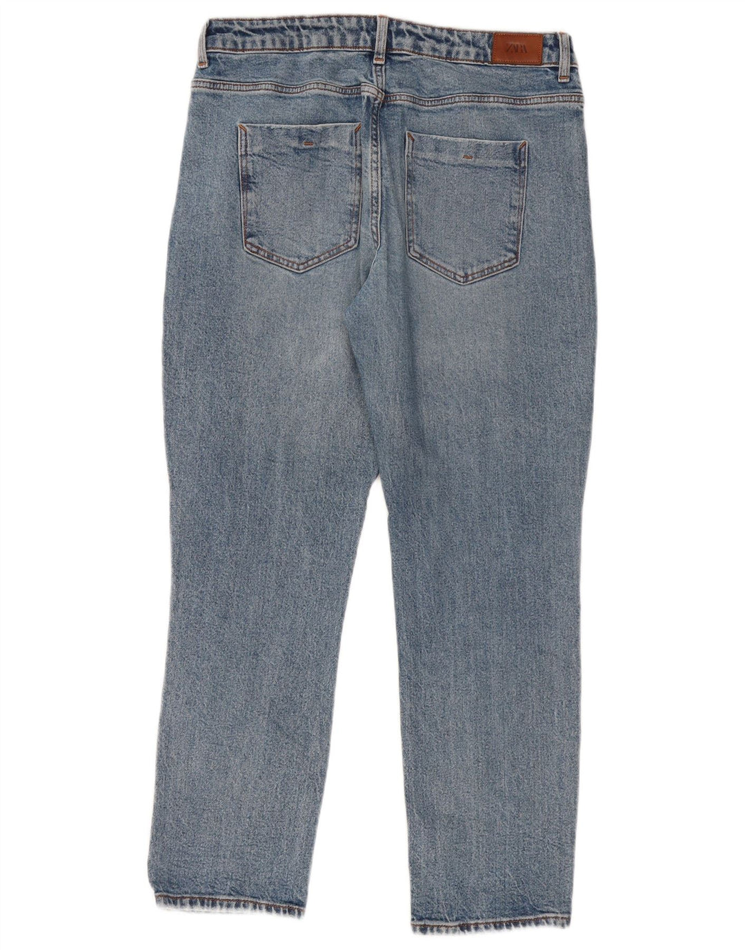 Jeans slim effetto consumato ZARA da donna EU 40 medio W30 L27 blu
