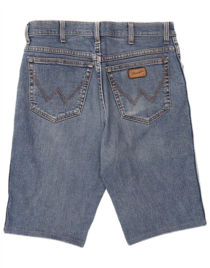 Pantaloncini di jeans da uomo WRANGLER W33 cotone blu medio
