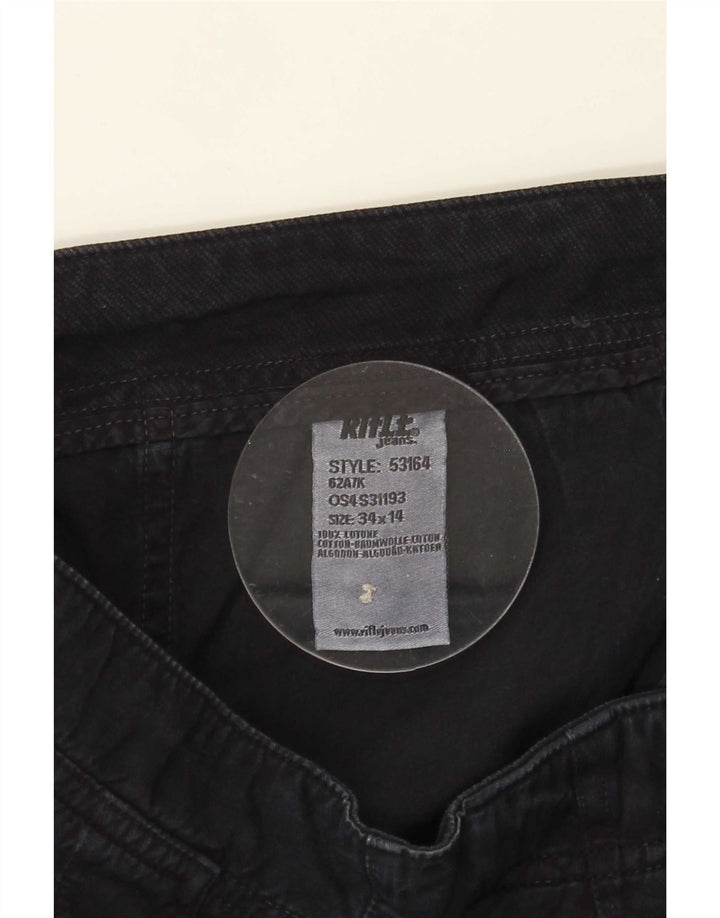 Pantaloncini cargo da uomo Rifle Large W34 in cotone blu navy