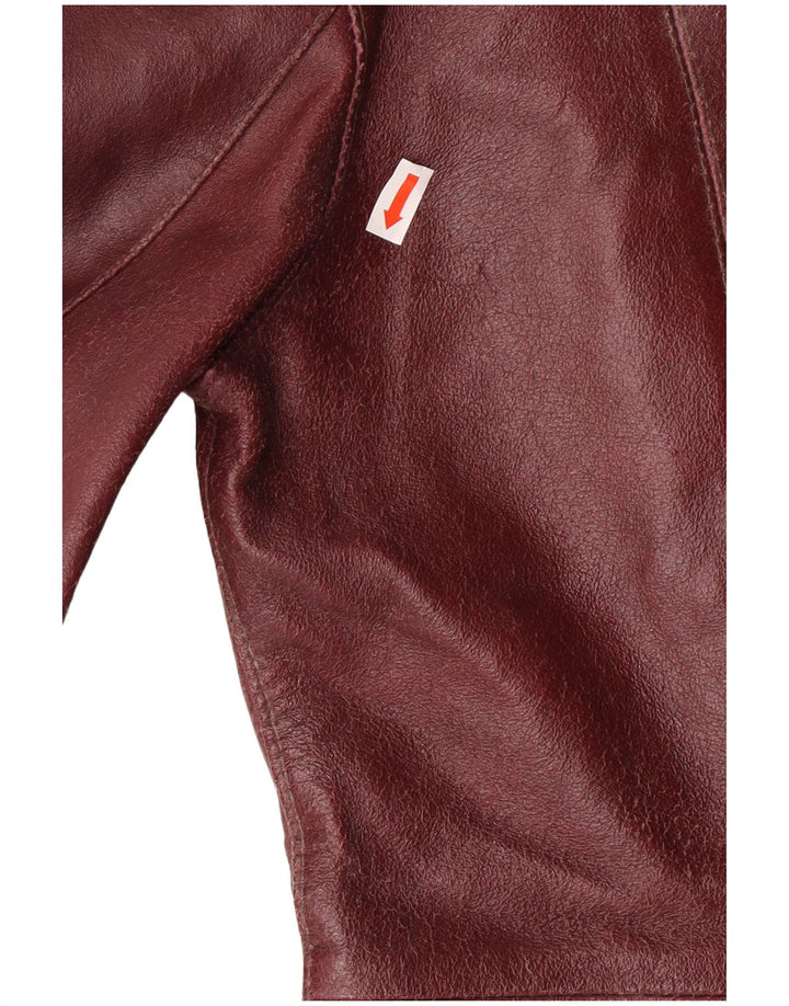 Giacca in pelle da donna UK 10 piccola in pelle marrone