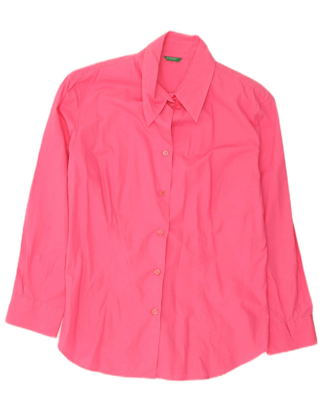 Camicia Donna Benetton Large Rosa In Cotone