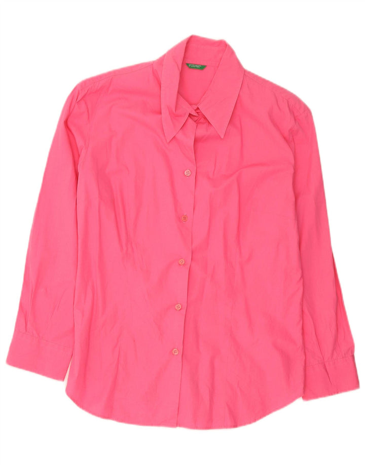 Camicia Donna Benetton Large Rosa In Cotone