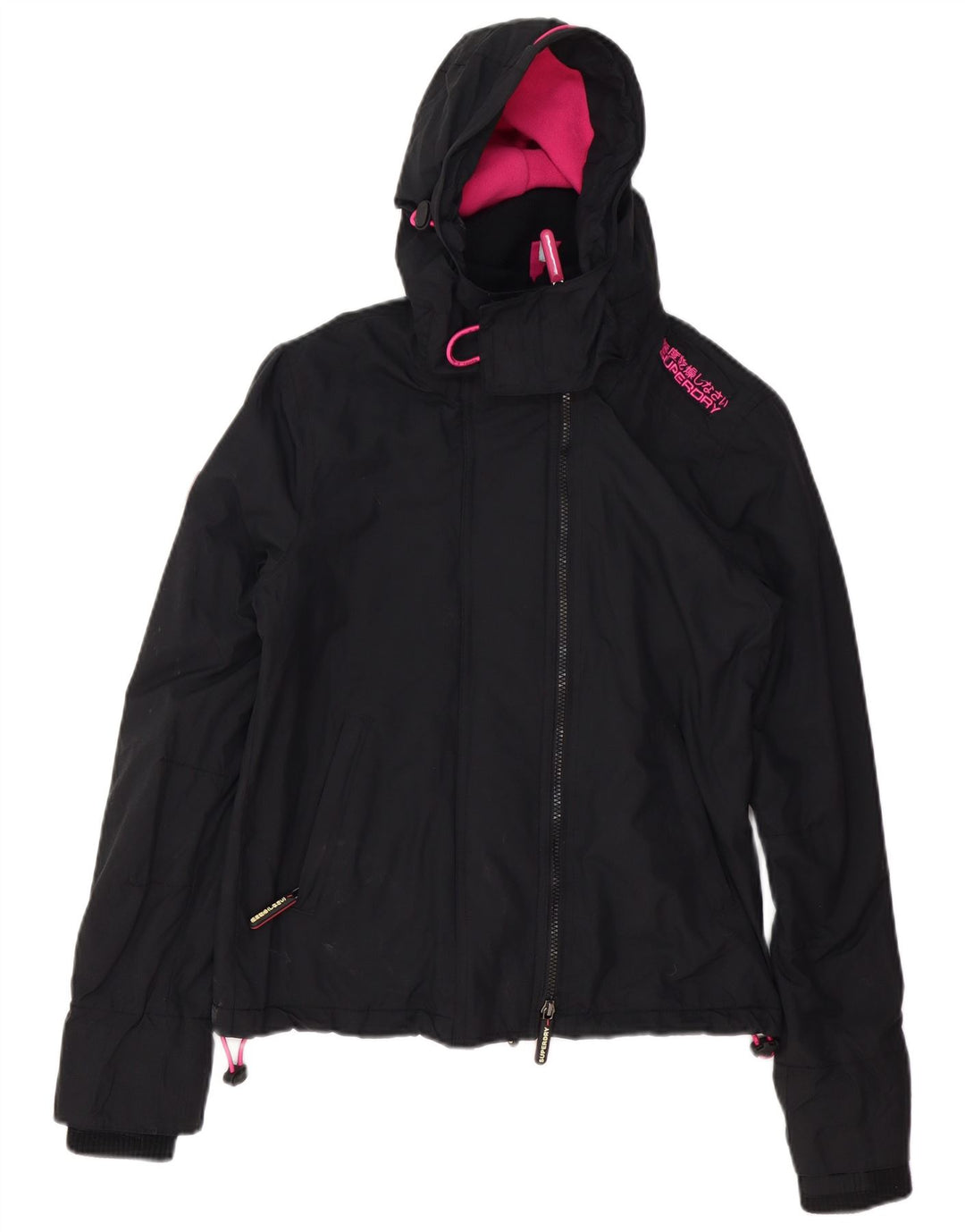 Giacca a vento oversize da donna SUPERDRY UK 10 piccola nera
