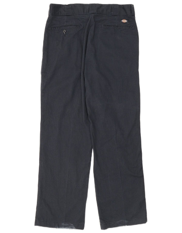 Dickies Mens Straight Chino Trousers W32 L30 Navy Blue