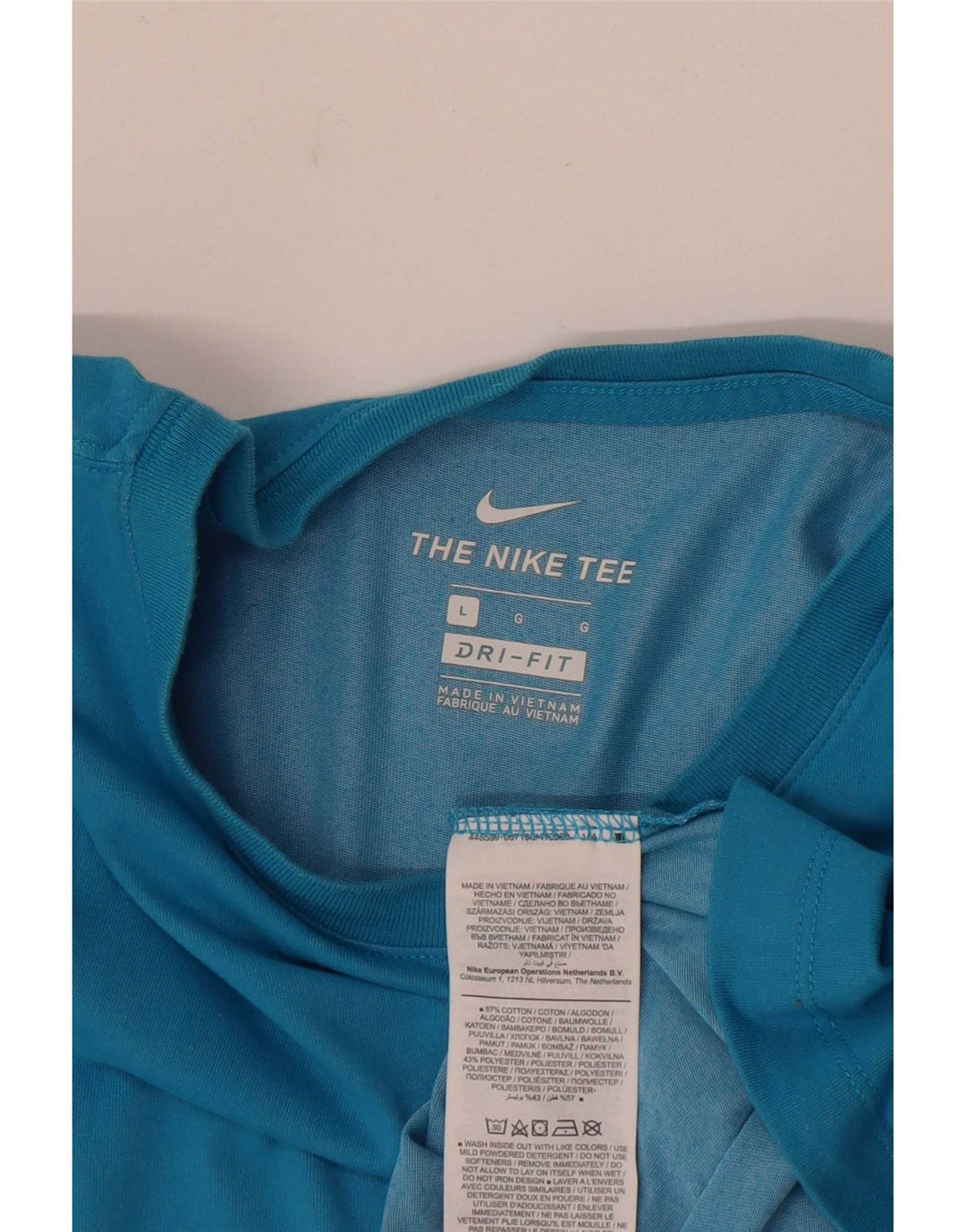 T-shirt Nike Dri Fit da uomo, taglia grande, in cotone blu
