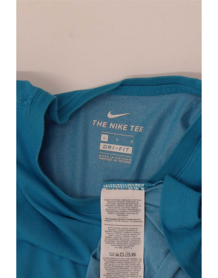 T-shirt Nike Dri Fit da uomo, taglia grande, in cotone blu
